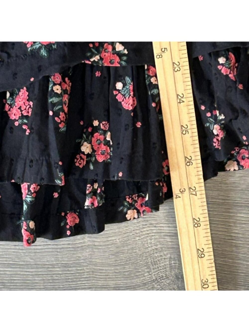 Guess Dress Womens 8 Black Floral Vintage Y2K Sweetheart Halter Sundress Ruffle - Picture 9 of 15